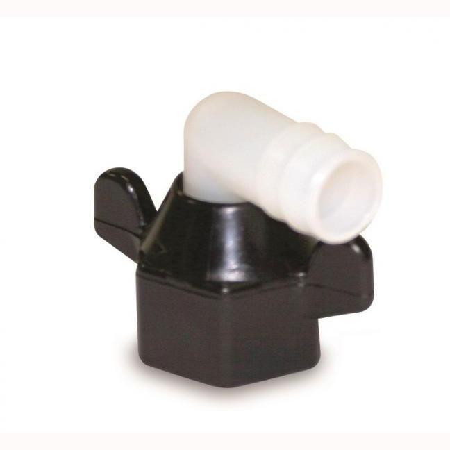 Shurflo Wing Nut Swivel 1/2"-14 NPT Female x 1/2" Barb Elbow #244-3926