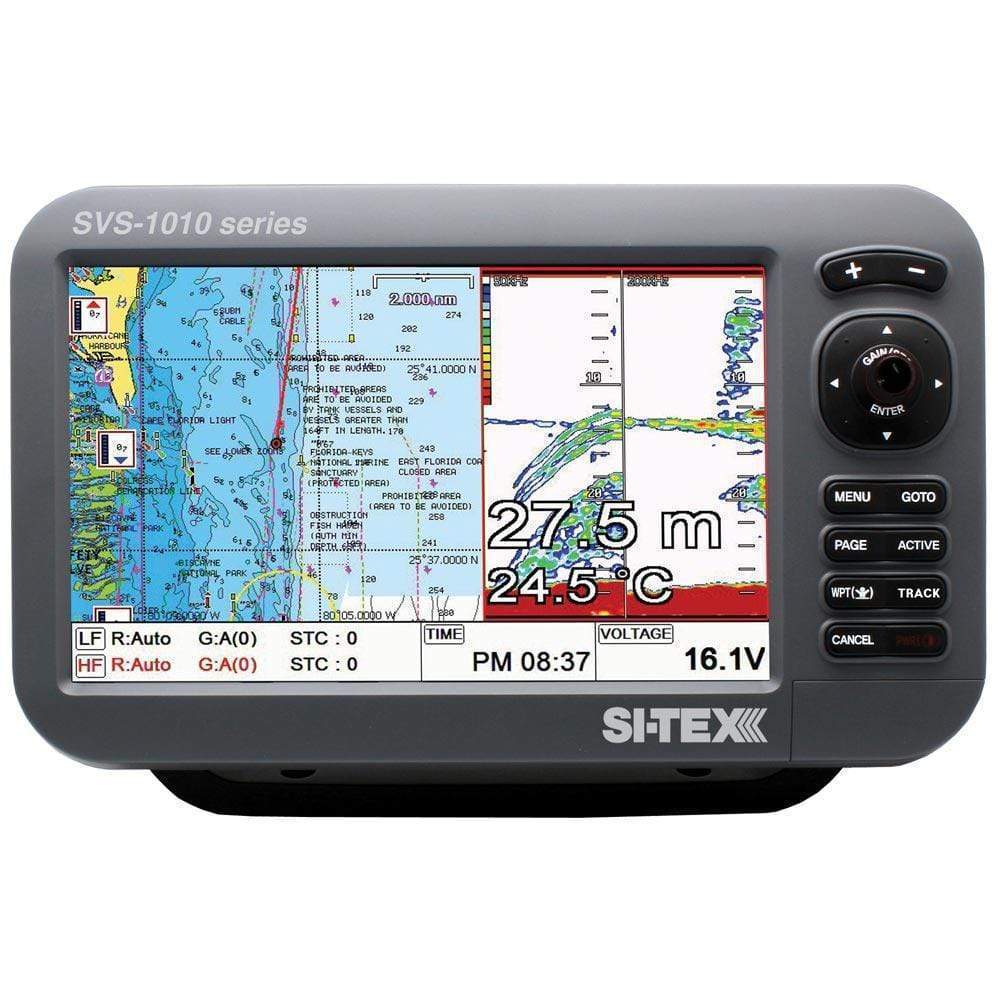 SI-TEX Qualifies for Free Shipping SI-TEX 10" Chartplotter/Sounder Combo with External GPS & #SVS-1010CF-E