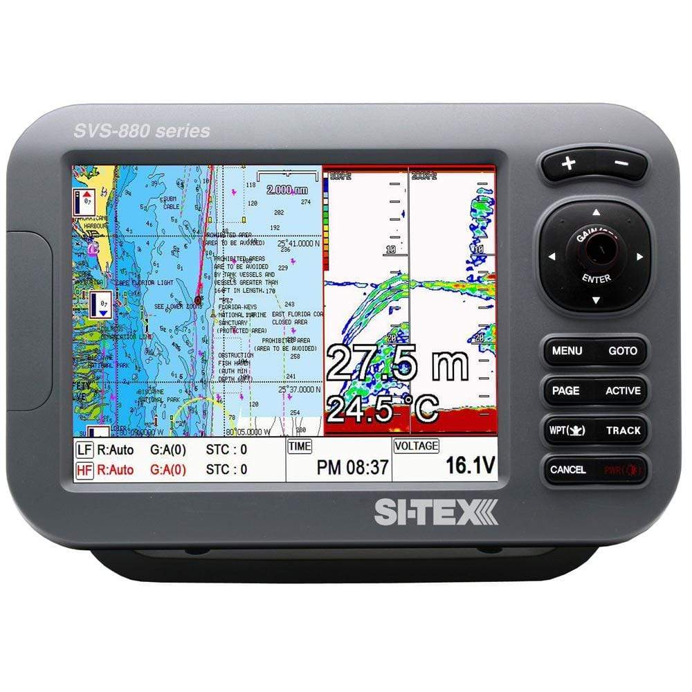 SI-TEX Qualifies for Free Shipping SI-TEX 8" Chartplotter/Sounder Combo with Internal GPS & #SVS-880CF