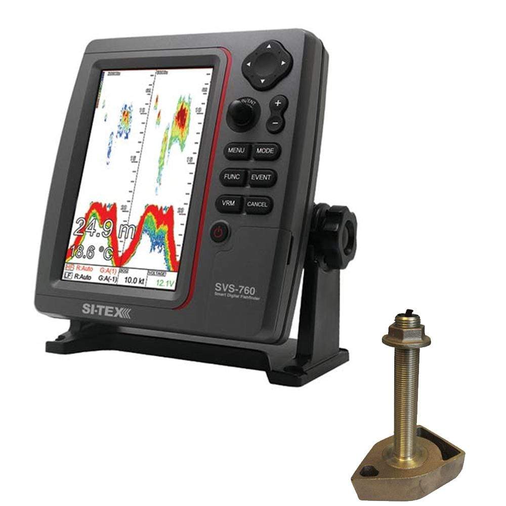 SI-TEX Qualifies for Free Shipping SI-TEX SVS-760 Fish Finder Kit w/Bronze Thru-Hull w/Temp #SVS-760TH