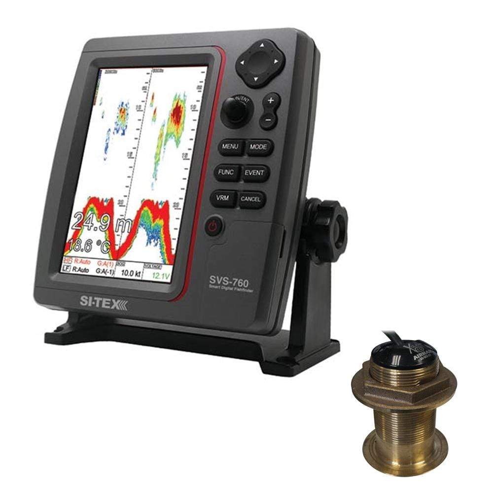 SI-TEX Qualifies for Free Shipping SI-TEX SVS-760 Fish Finder Kit with Bronze B60 12-Degree #SVS-760B60-12