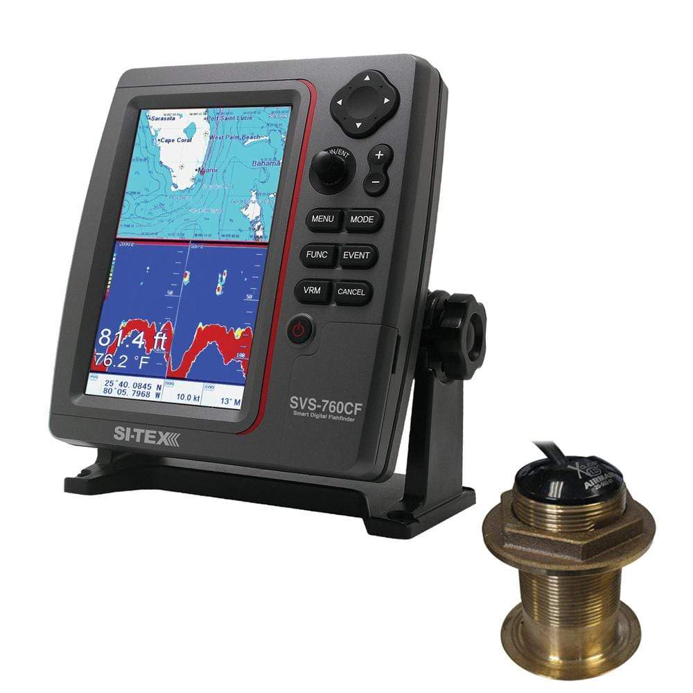 SI-TEX Qualifies for Free Shipping SI-TEX SVS-760CF Chartplotter/Fishfinder B60 12-Degee #SVS-760CFB60-12