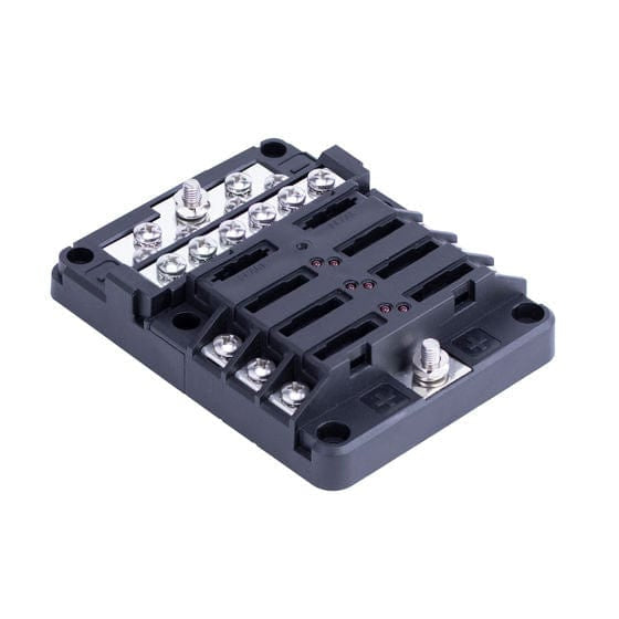 Sierra Qualifies for Free Shipping Sierra 408 Series Fuse Block 6-Gang with Bus Bar and Cover #FS40830