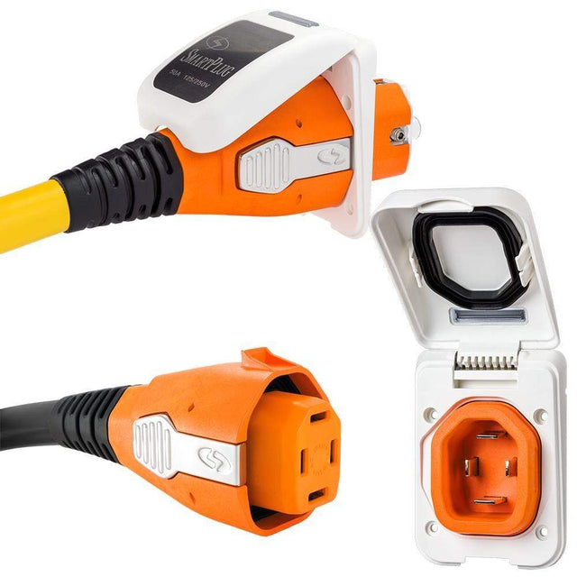 SmartPlug Qualifies for Free Shipping SmartPlug 50a Connector & Non Metallic Inlet White #B50ASSYPW