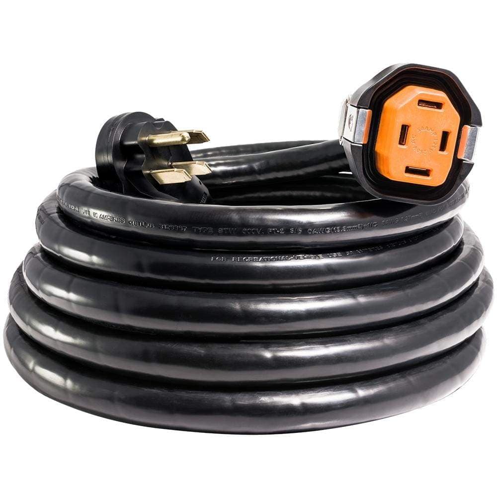 SmartPlug Qualifies for Free Shipping Smartplug 50a RV 30'Dual Configuration Black Cordset #R50304