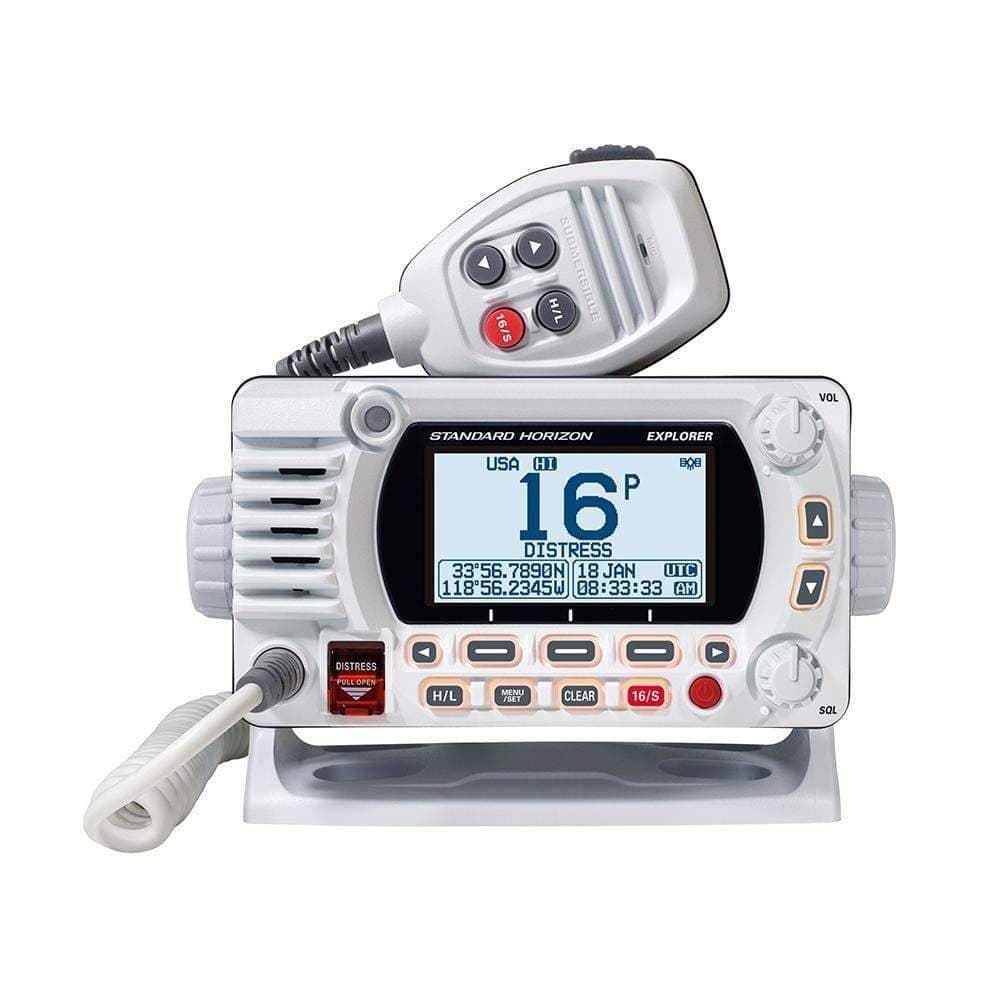 Standard Horizon Qualifies for Free Shipping Standard Horizon GX1800G White Fixed-Mount VHF with GPS #GX1800GW
