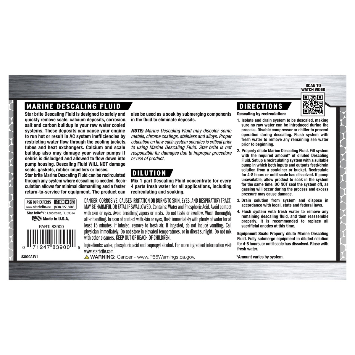 Star brite Qualifies for Free Shipping Star brite Marine Descaling Fluid Concentrate #083900