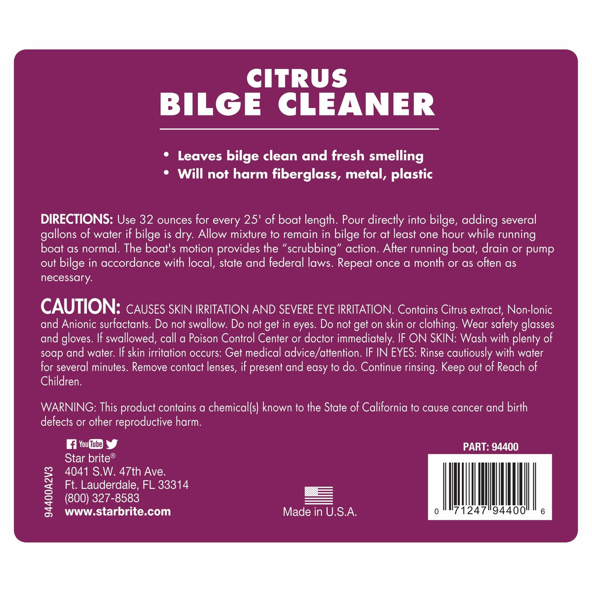 Star brite Qualifies for Free Shipping Star brite Orange Citrus Bilge Cleaner Gallon #094400