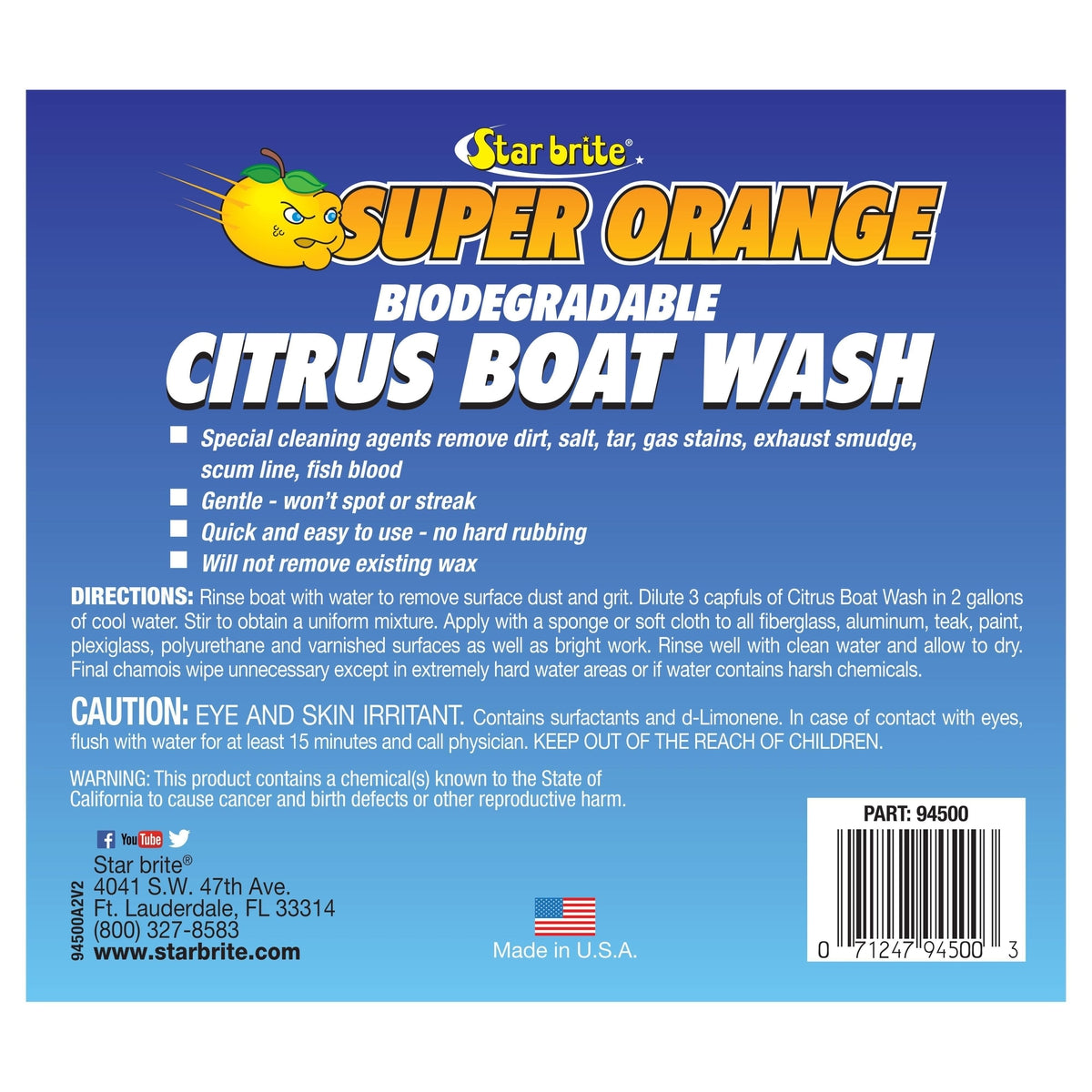 Star brite Qualifies for Free Shipping Star brite Orange Citrus Boat Wash Gallon #094500