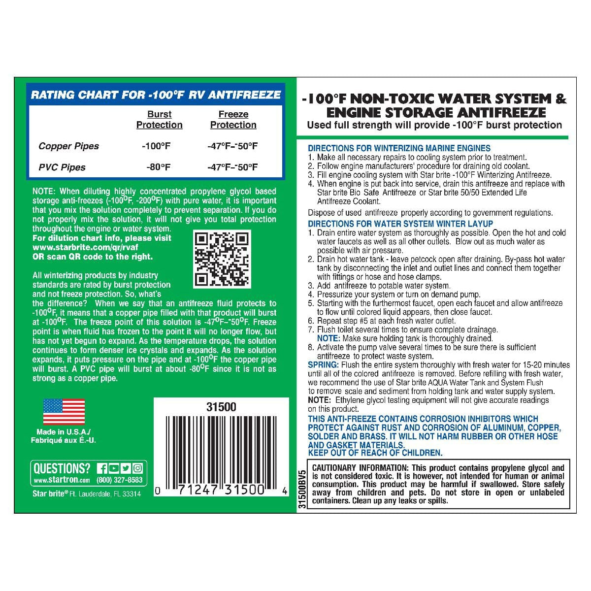 Star brite Qualifies for Free Shipping Star brite Premium -100 Premium Antifreeze Red Gallon #31500PK