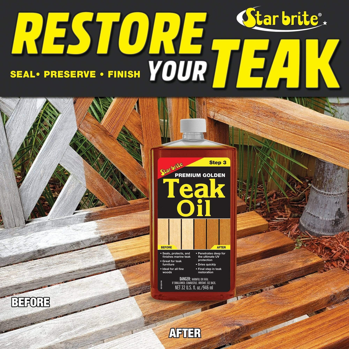 Star Brite Qualifies for Free Shipping Star Brite Premium Teak Oil Gallon #085100