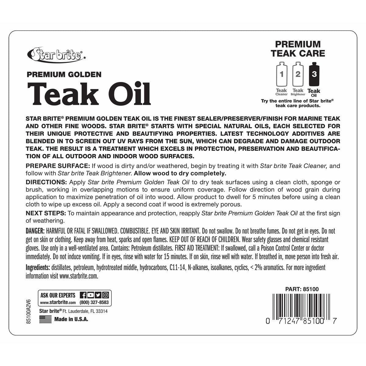 Star Brite Qualifies for Free Shipping Star Brite Premium Teak Oil Gallon #085100