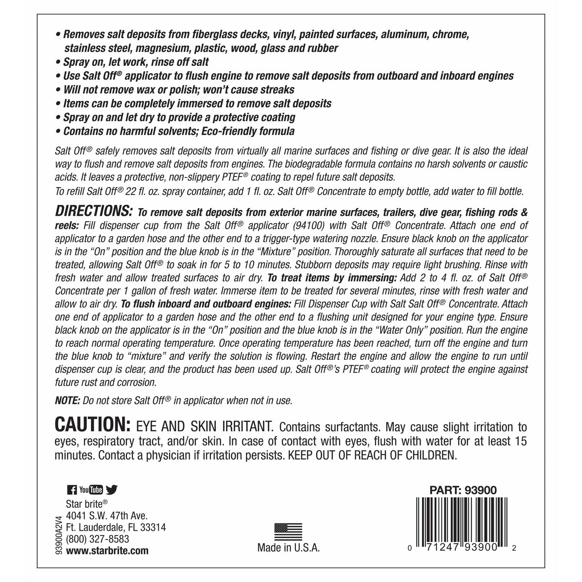 Star brite Qualifies for Free Shipping Star brite Salt Off Protect with PTEF Gallon #093900