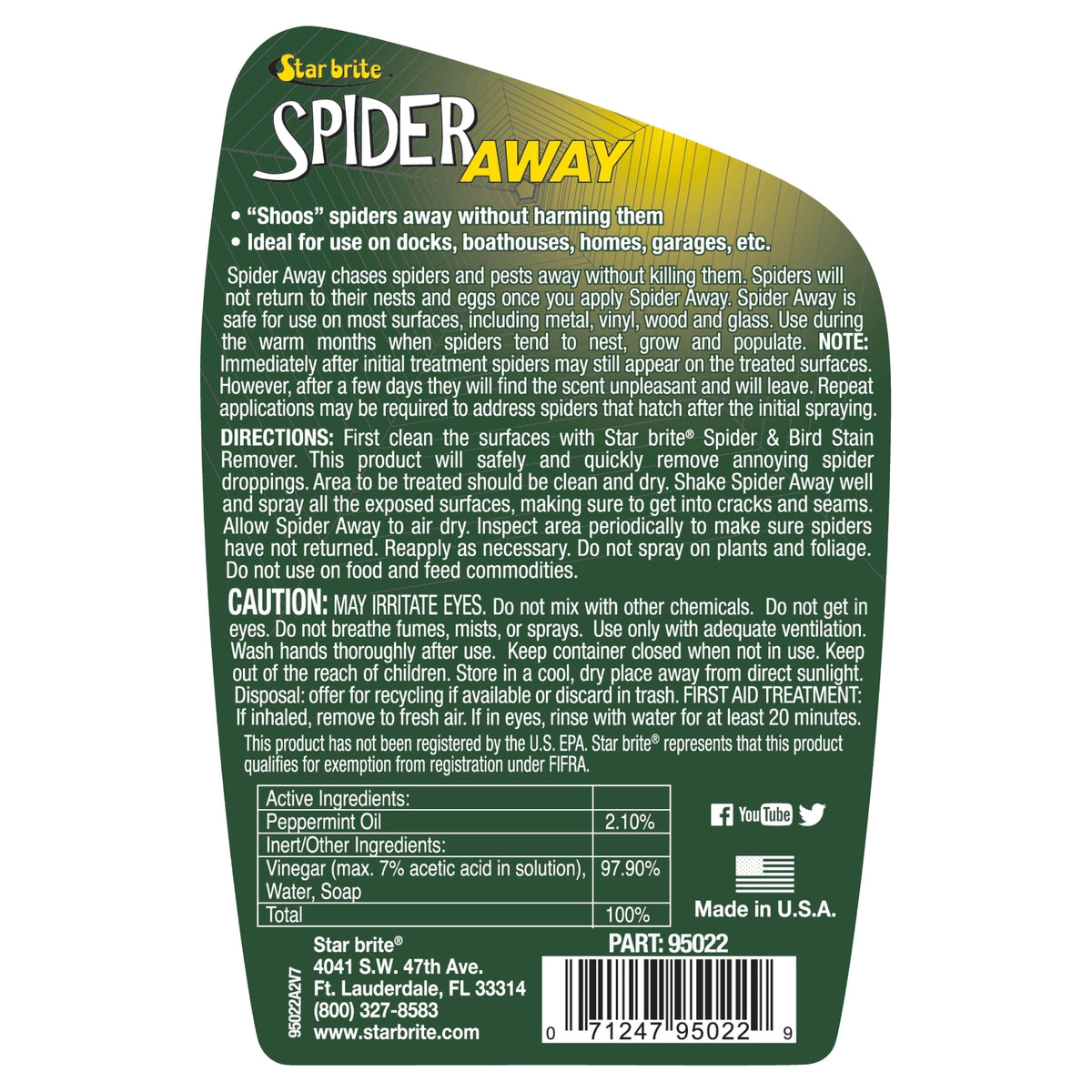 Star Brite Qualifies for Free Shipping Star Brite Spider Away 22 oz #095022P