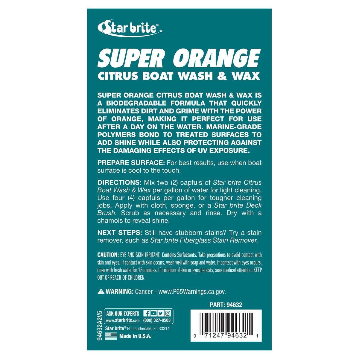 Star Brite Qualifies for Free Shipping Star Brite Super Orange Boat Wash #94632