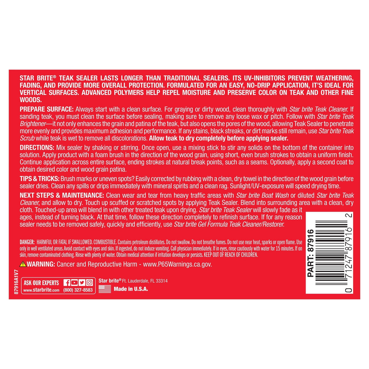 Star Brite Qualifies for Free Shipping Star Brite Teak Sealer 16 oz #87916