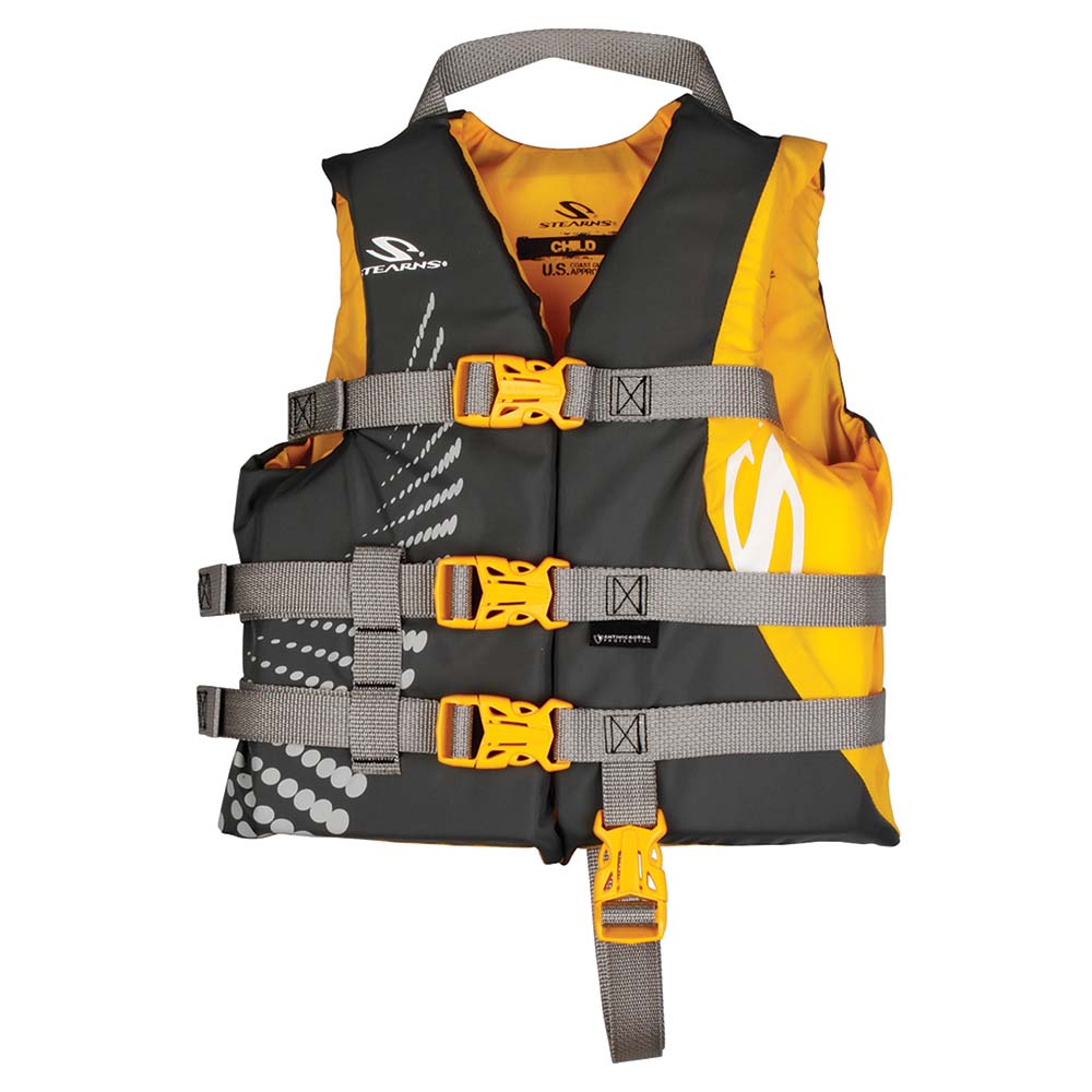 Stearns Qualifies for Free Shipping Stearns Antimicrobial Nylon Vest Life Jacket Gold #2000036886