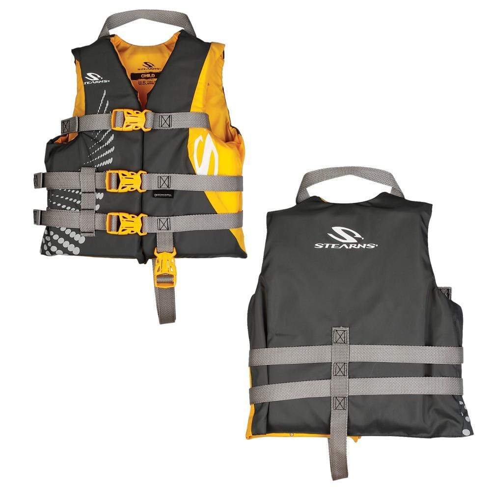 Stearns Qualifies for Free Shipping Stearns Child Antimicrobial Life Jacket Gold 30-50 lb #2000029255