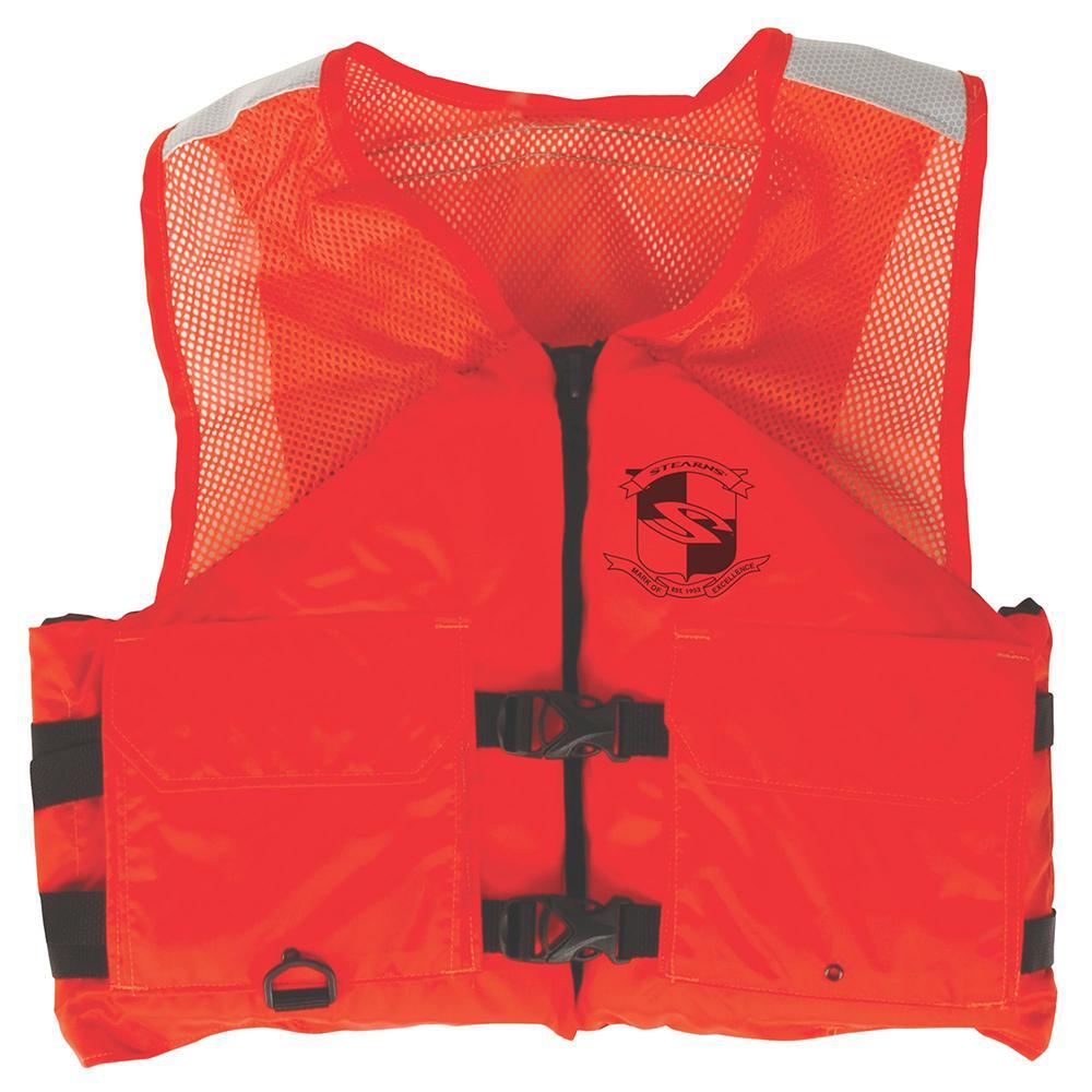 Stearns Qualifies for Free Shipping Stearns Work Zone Gear Life Vest I424 L Orange #2000011357