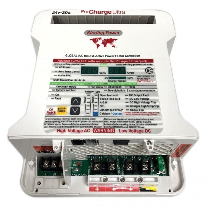 Sterling Power Qualifies for Free Shipping Sterling Power Pro Charge Ultra 24v 20a 3-Bank Charger #PCU2420