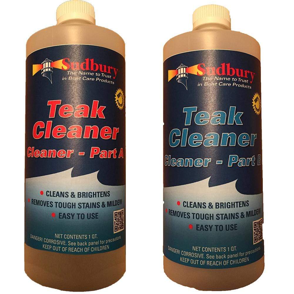 Sudbury Boat Care Qualifies for Free Shipping Sudbury Teak Cleaner Kit Quart Part A & B One Quart Each #861Q-862QKIT