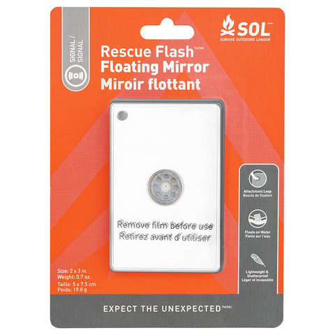 S.O.L. Survive Outdoors Longer Qualifies for Free Shipping Survive Outdoor Longer Rescue Flash Floating Mirror #0140-1004