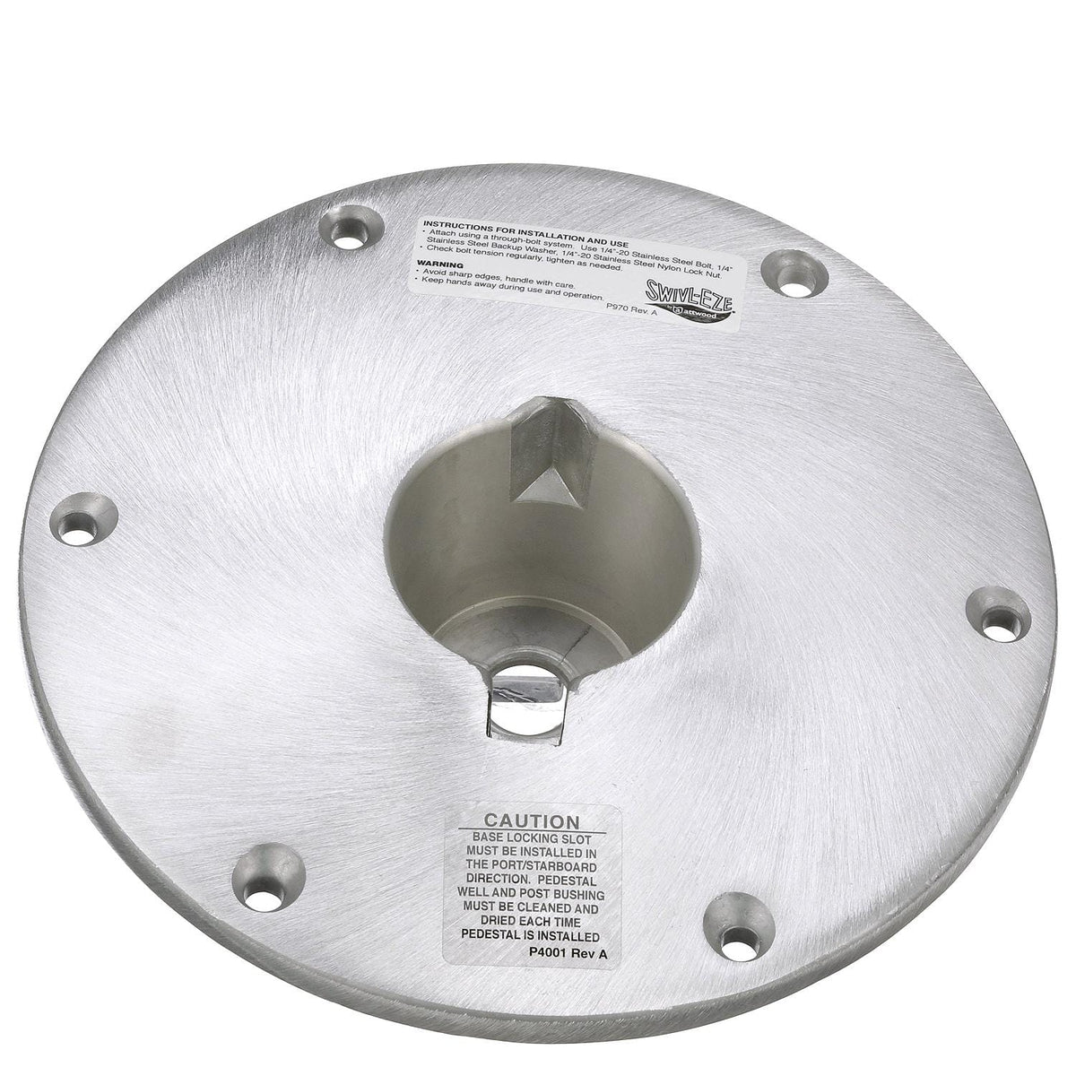 Swivl-Eze Qualifies for Free Shipping Swivl-Eze Base Plate Aluminum Satin Finish 9" Round #SP-68914