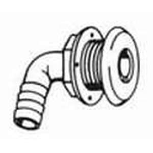 T-H Marine Qualifies for Free Shipping T-H Marine Thru-Hull 3/4" 90-Degree White #TH-7592-DP