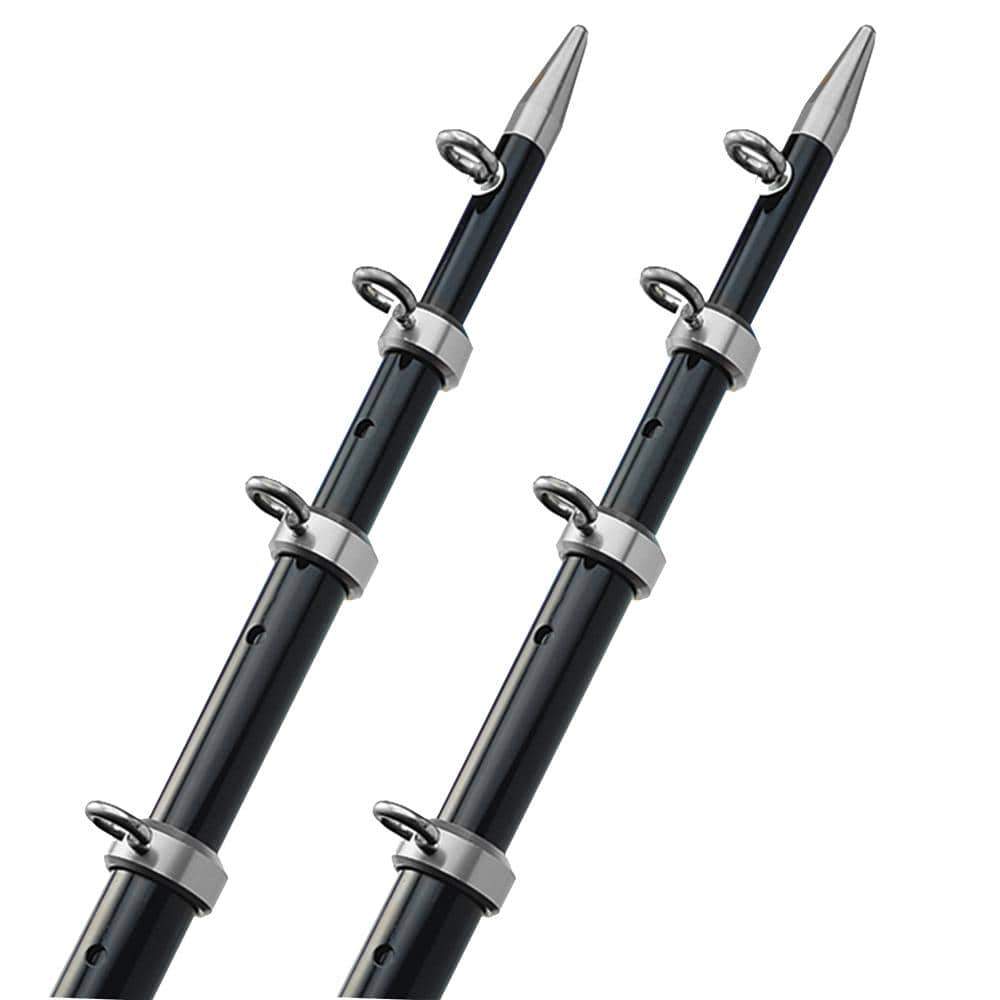 Taco Metals Qualifies for Free Shipping Taco 18' Black/Silver 1-1/2" Outrigger Poles #OT-0552BKA186