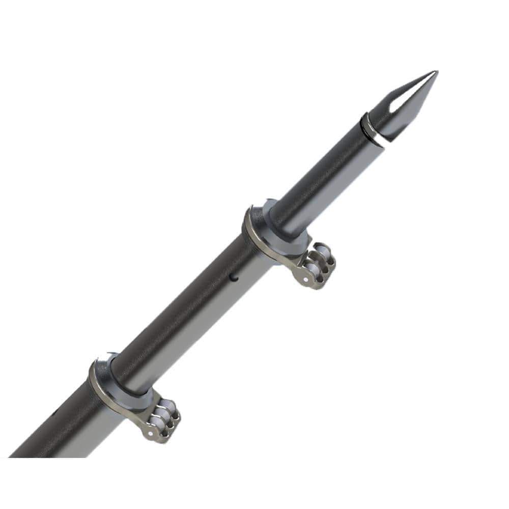 Taco Metals Oversized - Not Qualified for Free Shipping Taco 18' Deluxe Outrigger Poles with Rollers Silver/Black #OT-0318HD-BKA