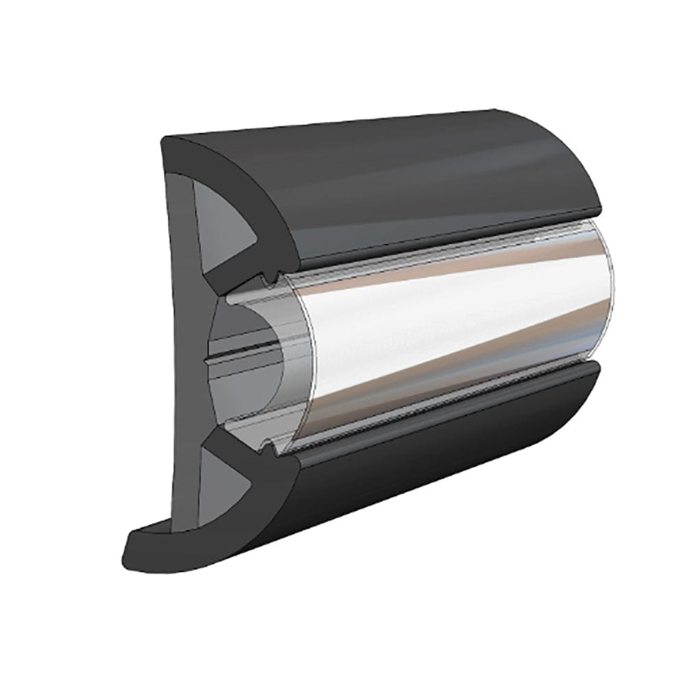 Taco Metals Not Qualified for Free Shipping Taco Large Suproflex Rub Rail 2.5" x 1" Black #V11-9970BKA100D