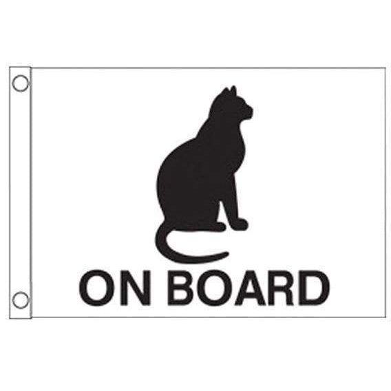 Taylor Made Not Qualified for Free Shipping Taylor Made Cat On Board Flag 12" x 18" #1817
