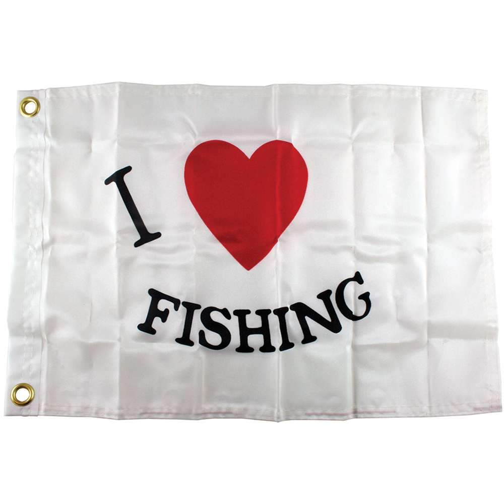 Taylor Made Not Qualified for Free Shipping Taylor Made I Love Fishing Flag 12" x 18" #3718
