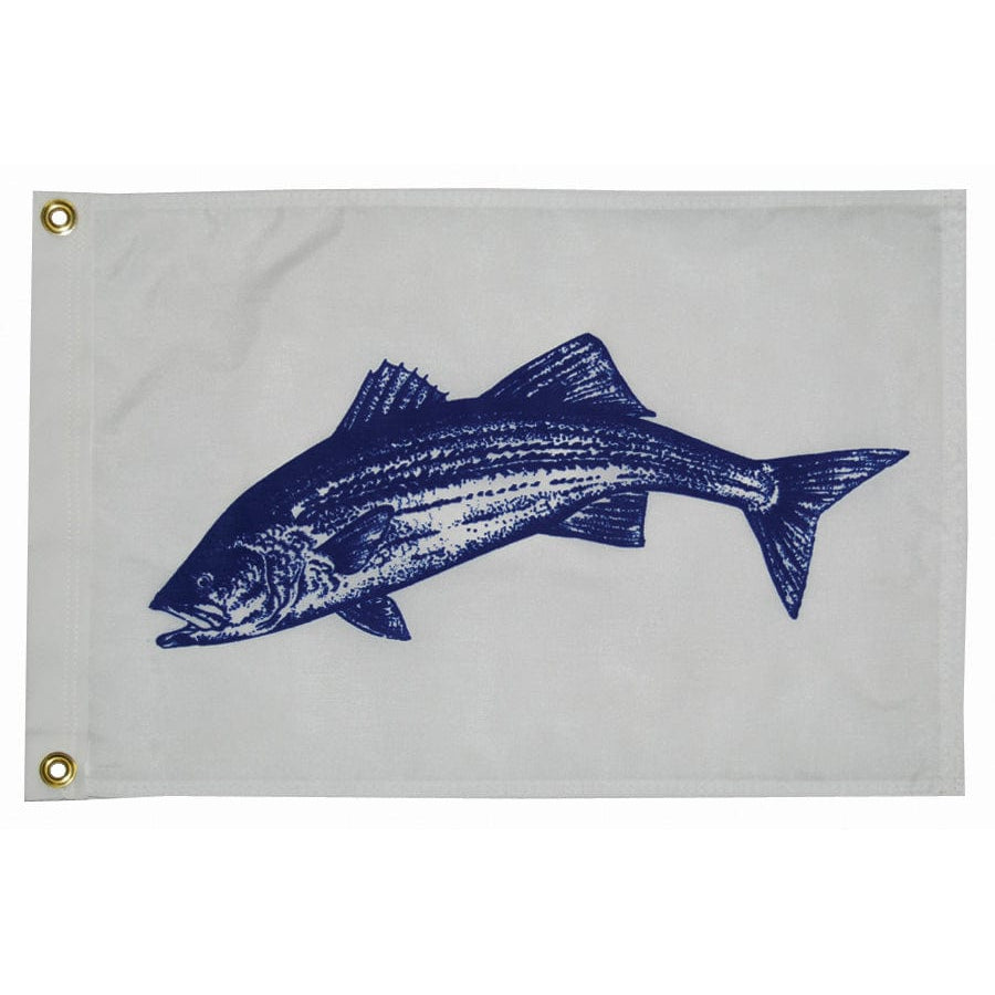 Taylor Made Not Qualified for Free Shipping Taylor Made Striped Bass Flag 12" x 18" #2618