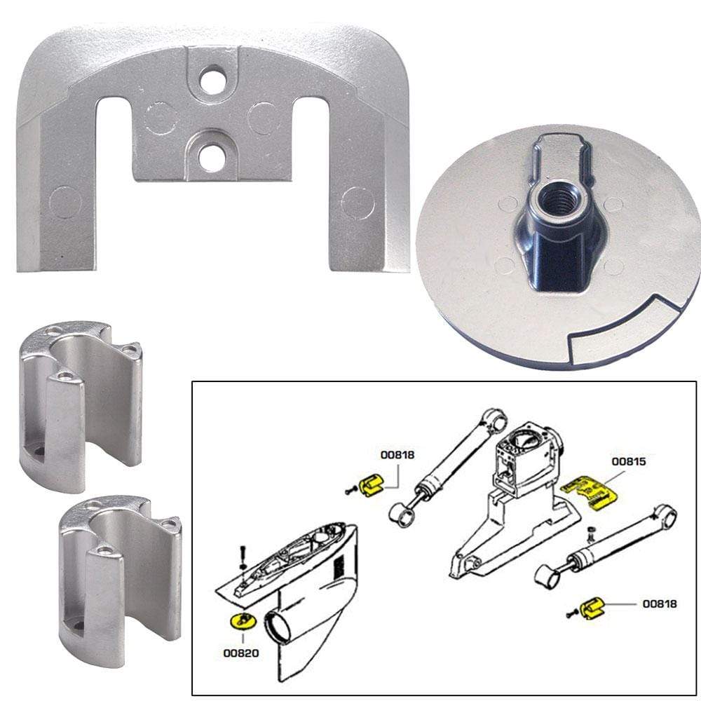 Tecnoseal Qualifies for Free Shipping Tecnoseal Anode Kit Merc Bravo 2 3 w/Hardware Aluminum Poly #20804AL