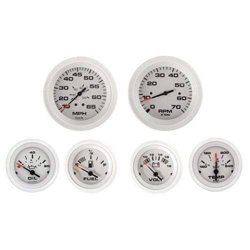 Teleflex Qualifies for Free Shipping Teleflex Arctic Series 6-Gauge Set Speed/Tach/Fuel/Volt//Temp/Oil #68388P