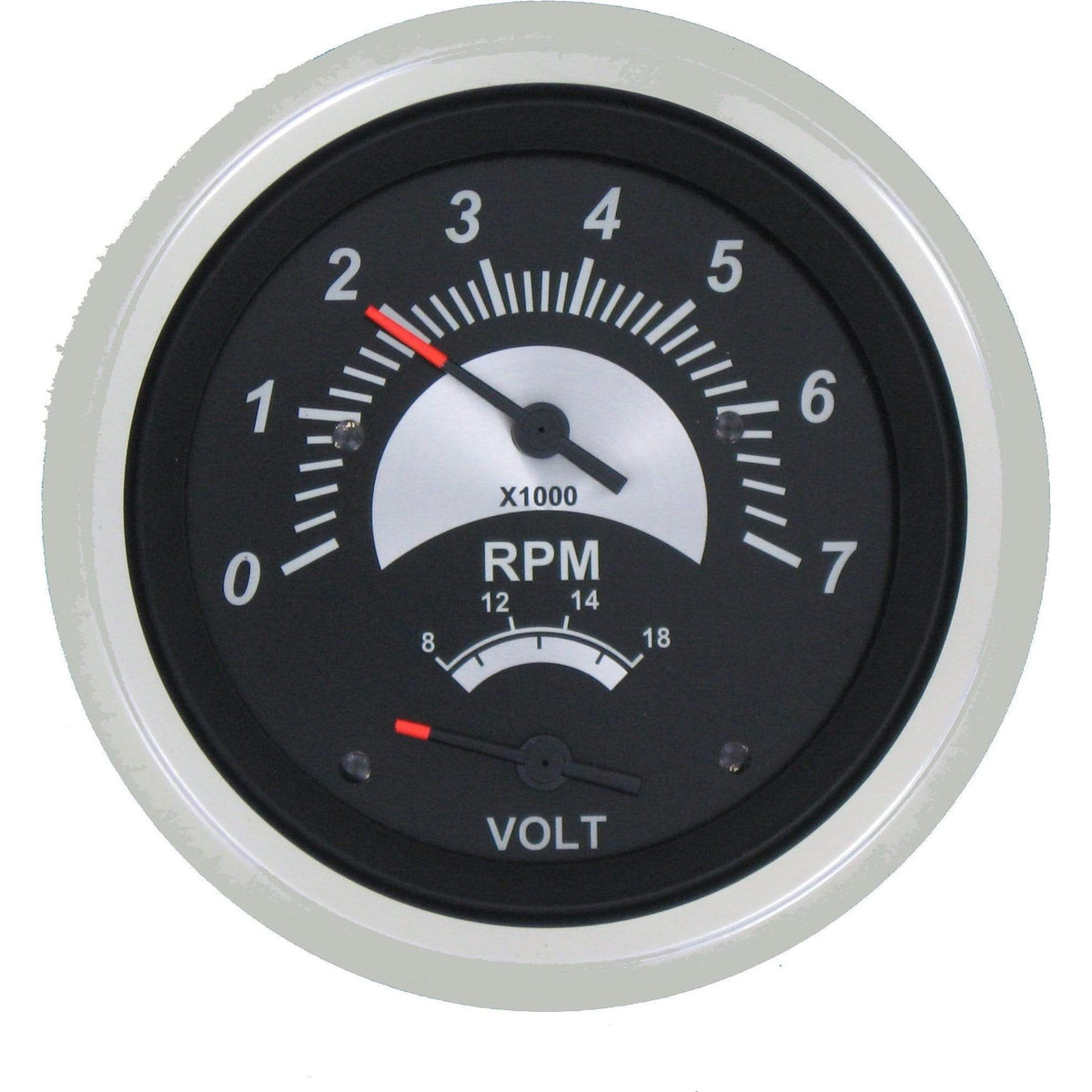 Teleflex Qualifies for Free Shipping Teleflex Black Sterling Tach 7000 RPM Voltmeter #69074FP