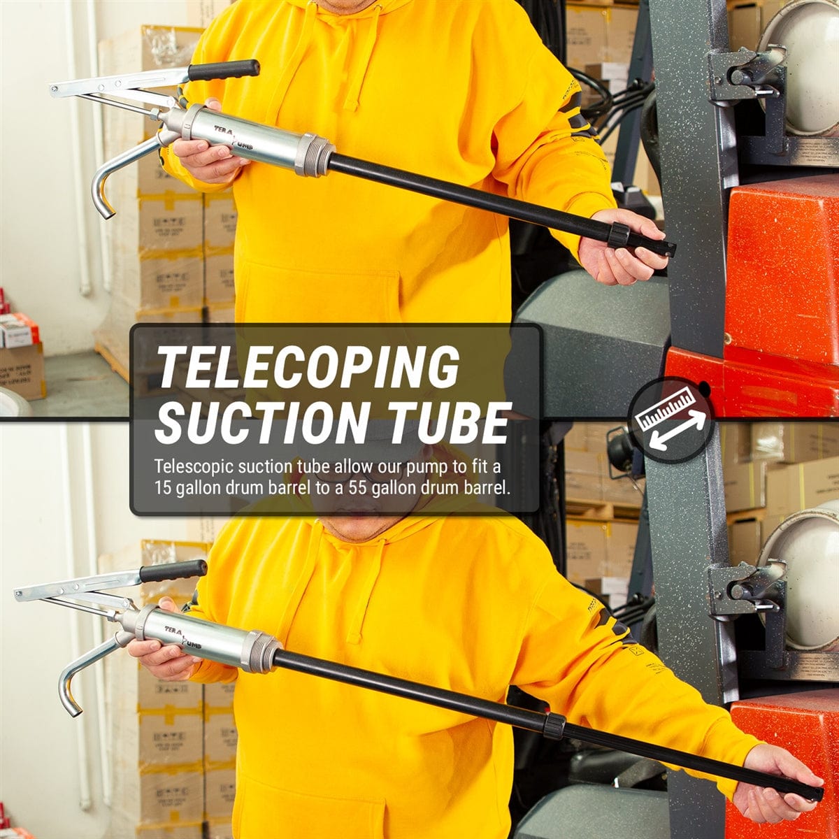 TeraPump Qualifies for Free Shipping TeraPump TRD490N Lever-Action Heavy Oil Drum Pump #20072