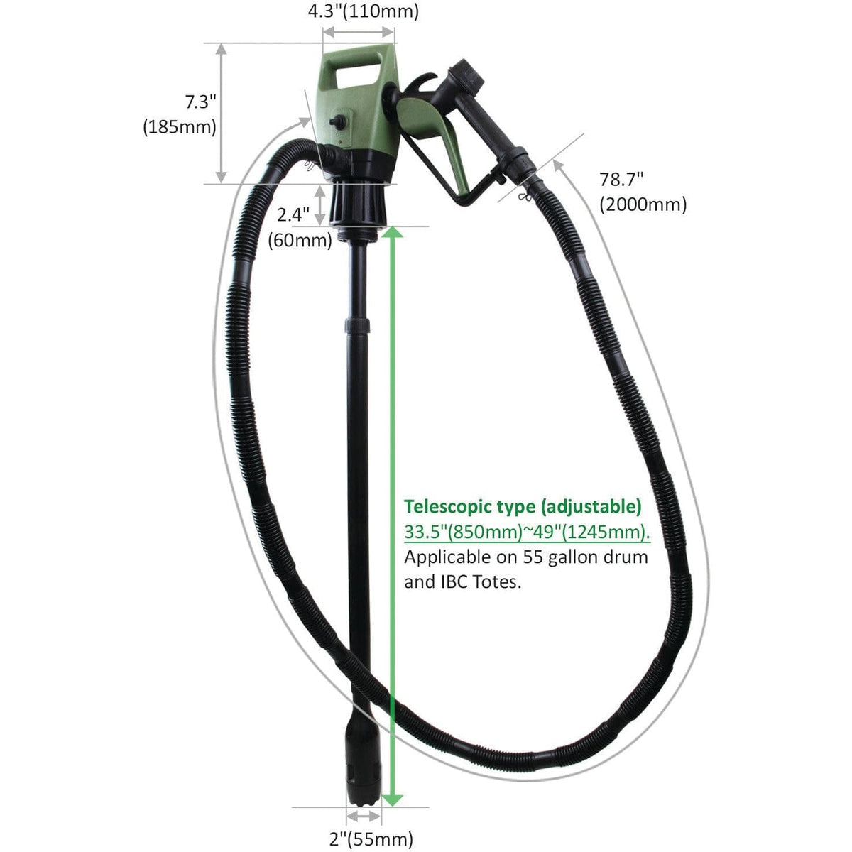 TeraPump Qualifies for Free Shipping TeraPump TREDRUM-S Electric Drum Pump Standard #20005
