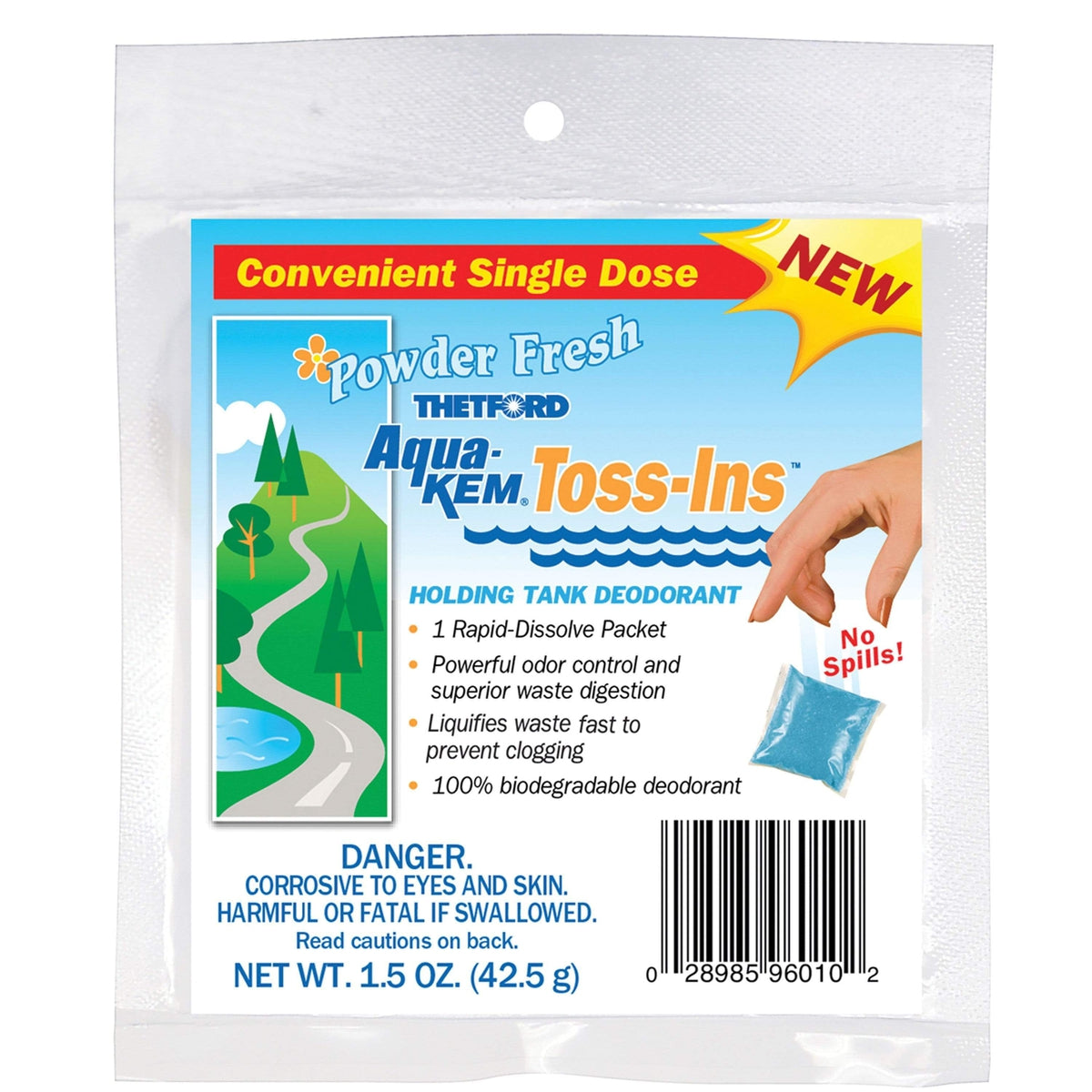 Thetford Aqua-Kem Toss-Ins Powder Fresh 100 Ct Bulk Singles #96047