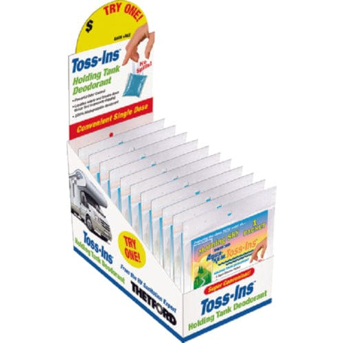 Thetford Qualifies for Free Shipping Thetford Aqua-Kem Toss-Ins Powder Fresh Display of 12 Singles #96079