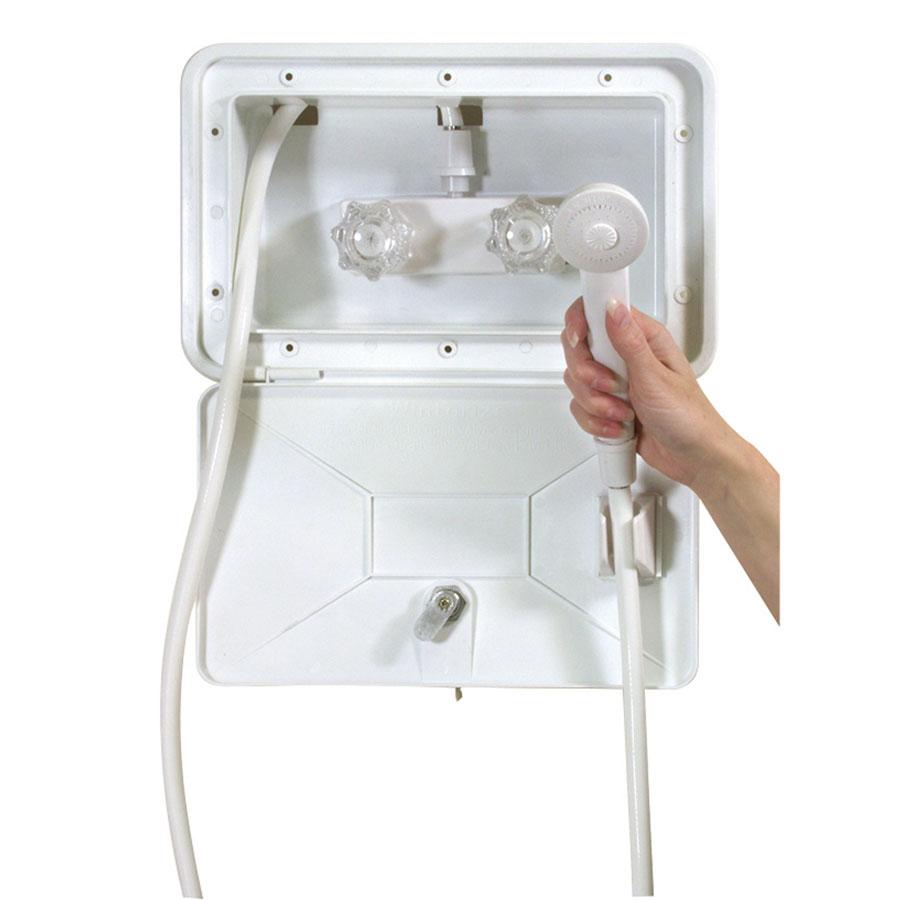 Thetford Qualifies for Free Shipping Thetford Exterior Shower Box with Shower Head #36765