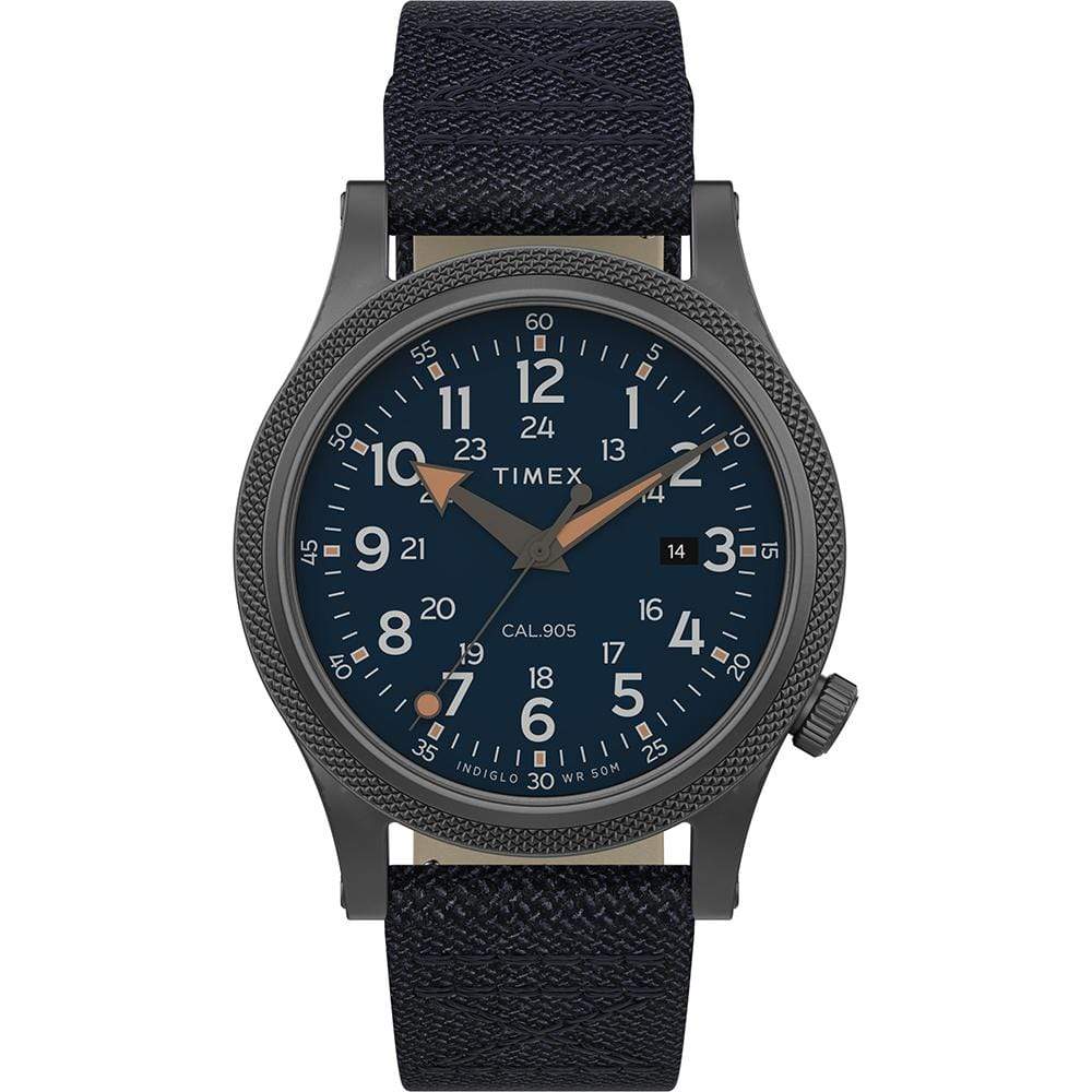 Timex Qualifies for Free Shipping Timex Allied LT 40mm Gray Case Blue Dial Blue Fabric Strap #TW2T76100JV