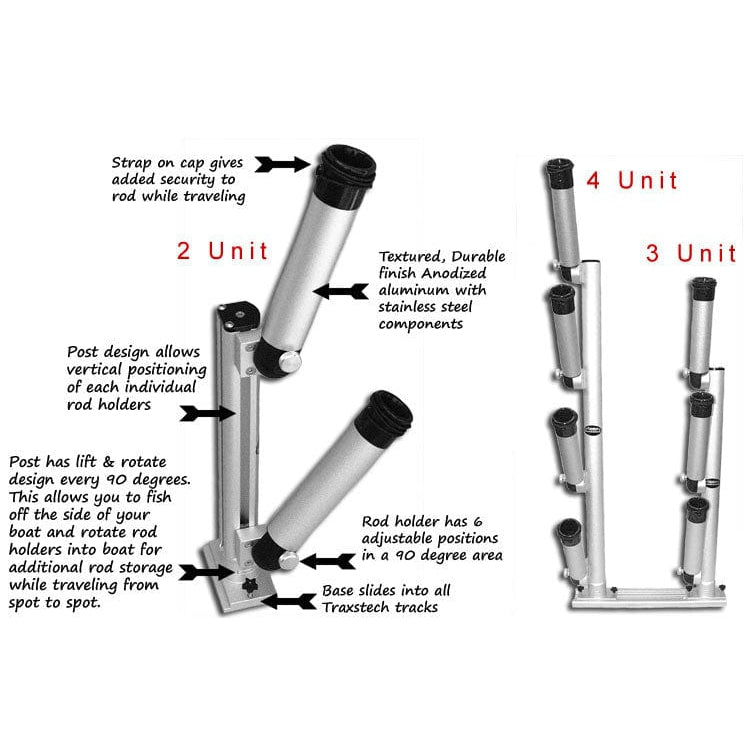 Traxstech Qualifies for Free Shipping Traxstech Vertical Tree with Two Rod Holders #VBT-2