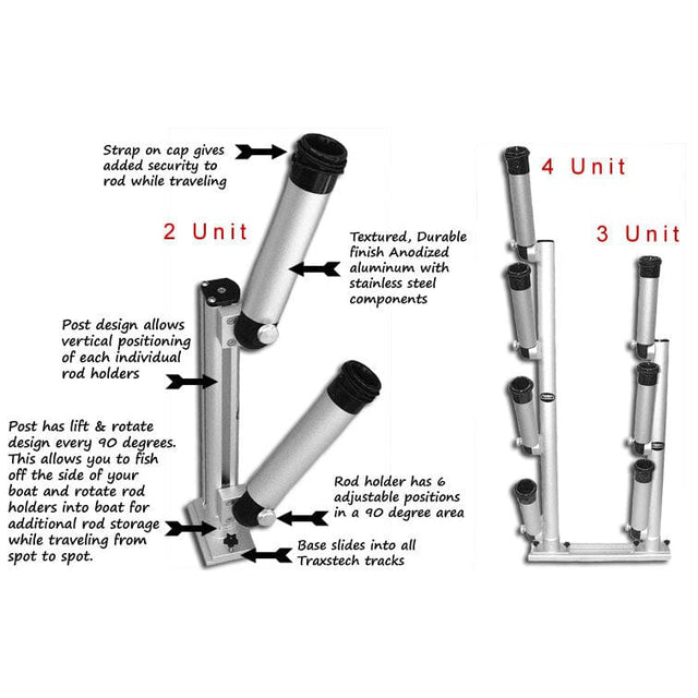 Traxstech Qualifies for Free Shipping Traxstech Vertical Tree with Two Rod Holders #VBT-2