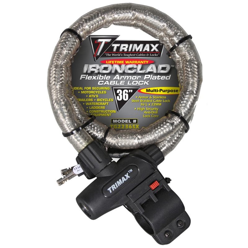 Trimax Locks Qualifies for Free Shipping Trimax Locks Armor Cable 36" Long x 22mm #TG2236SX