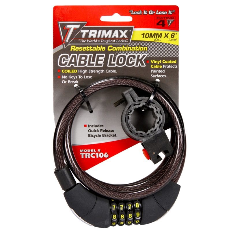 Trimax Locks Qualifies for Free Shipping Trimax Locks Combination with Bracket 72" x 10mm #TRC106