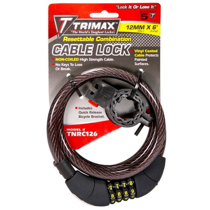 Trimax Locks Qualifies for Free Shipping Trimax Locks Combination with Bracket 72" x 12mm #TNRC126