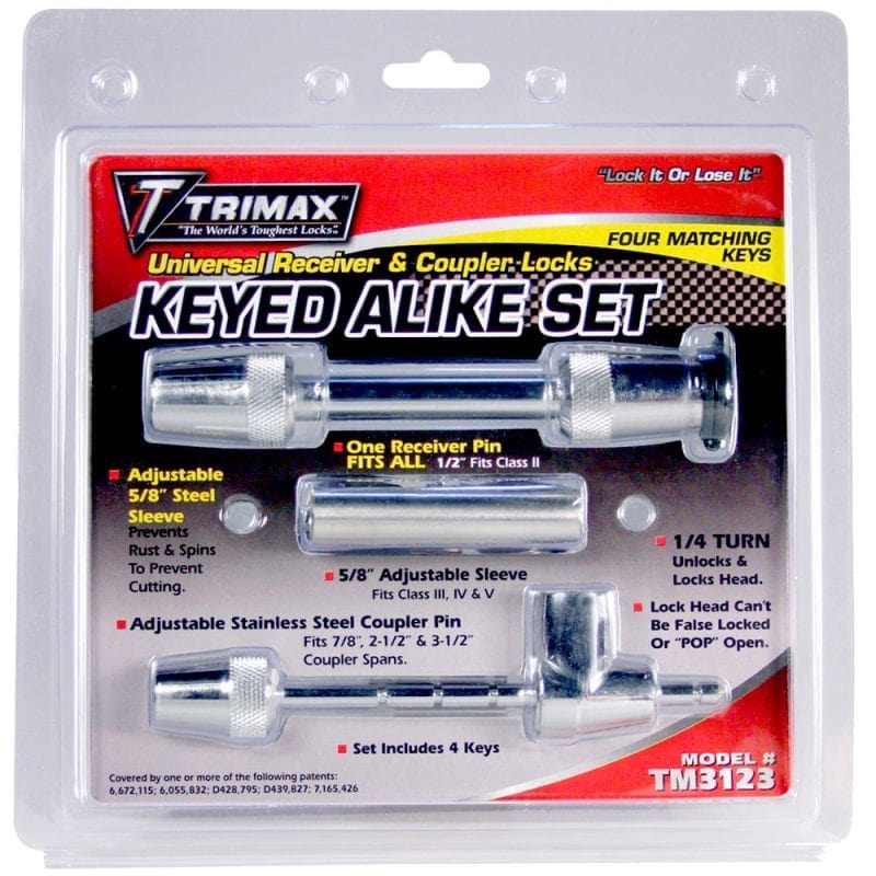 Trimax Locks Qualifies for Free Shipping Trimax Locks TS32 Receiver Lock & TC123 Adjustable Coupler Lock #TM3123