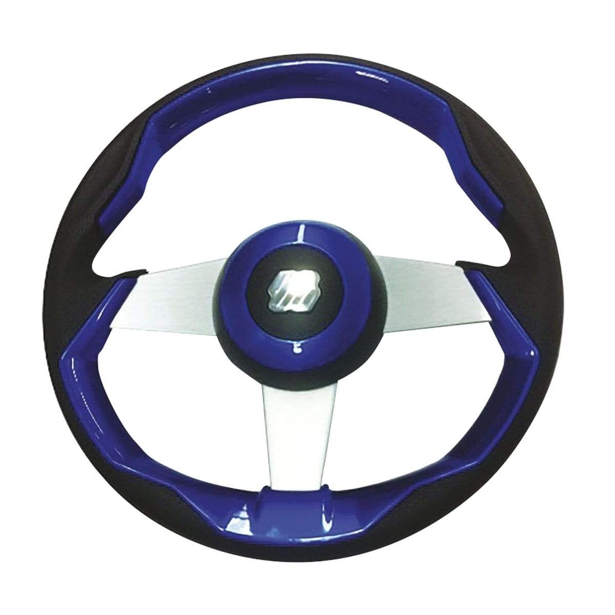 Uflex USA Qualifies for Free Shipping Uflex Grimani 13.8" Steering Wheel Silver Spokes- Blue #GRIMANI BL/S